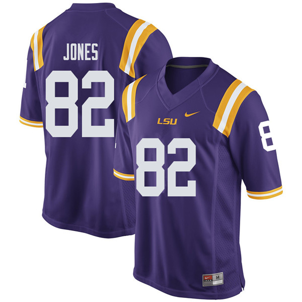 Men #82 Kenan Jones LSU Tigers College Football Jerseys Sale-Purple